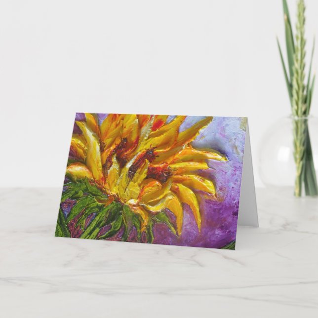 Yellow Sunflower Greeting Card (Front)