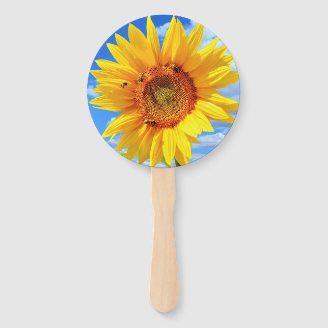 Yellow Sunflower Hand Fans (Front)