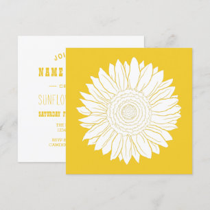 yellow sunflower invitation