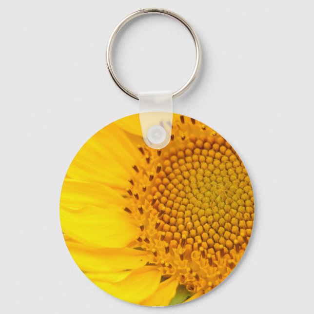 Yellow Sunflower Key Ring (Front)