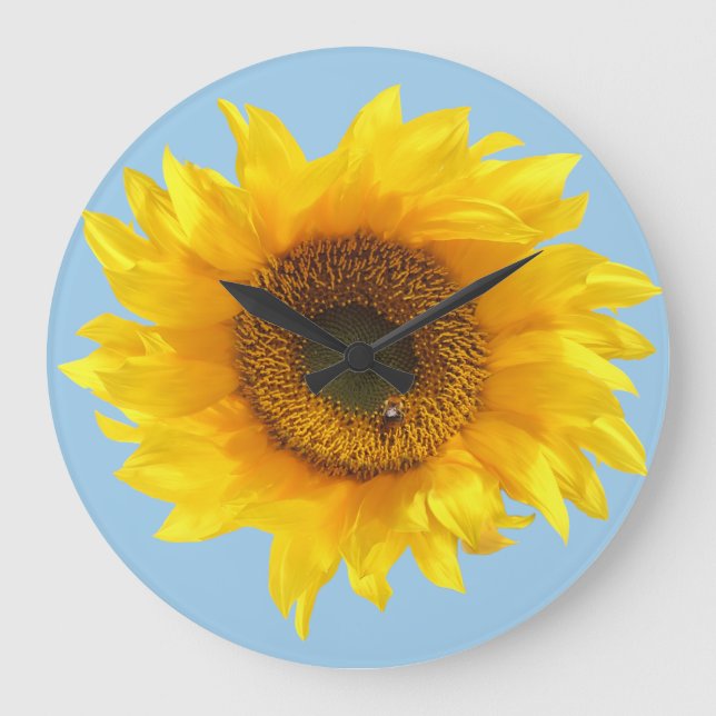 yellow sunflower large clock (Front)