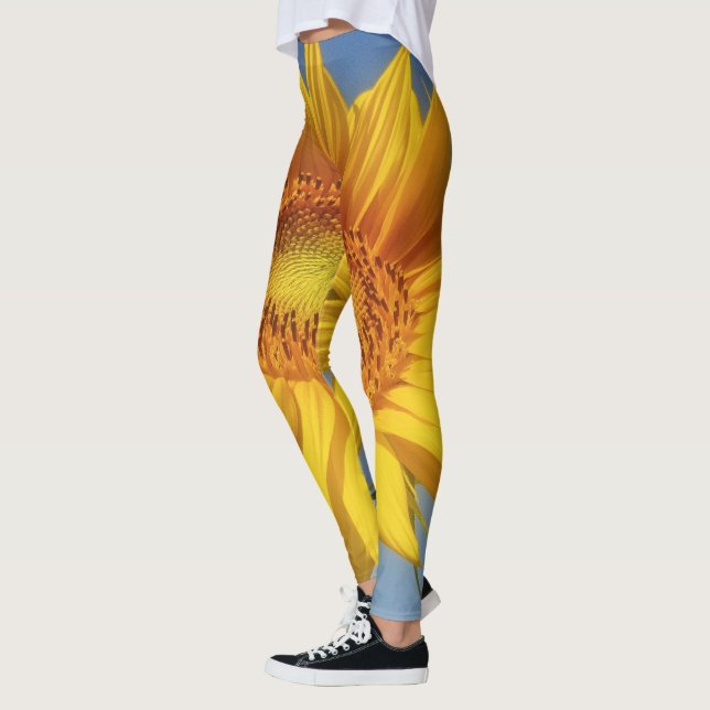 Yellow Sunflower Leggings (Left)