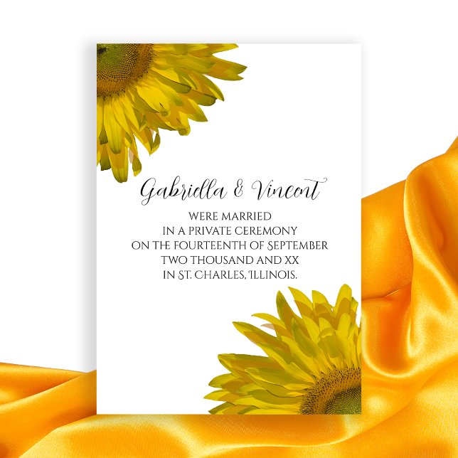 Yellow Sunflower Marriage Announcement (Creator Uploaded)