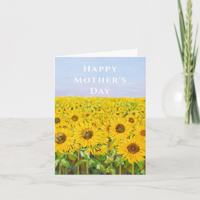 yellow sunflower  Mother's Day  Card (Front)
