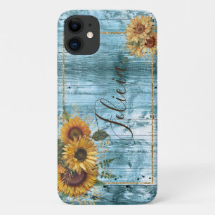 Yellow Sunflower Name Case-Mate iPhone Case