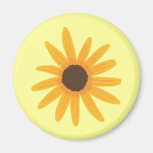 Yellow Sunflower Painting Magnets