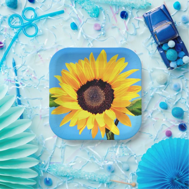 Yellow Sunflower Paper Plates (Party)