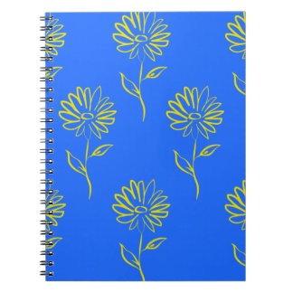 Yellow Sunflower Pattern Notebook