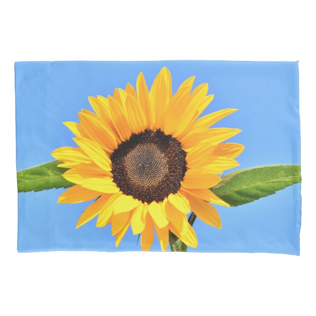 Yellow Sunflower Pillow Case Blue Sky (Front)