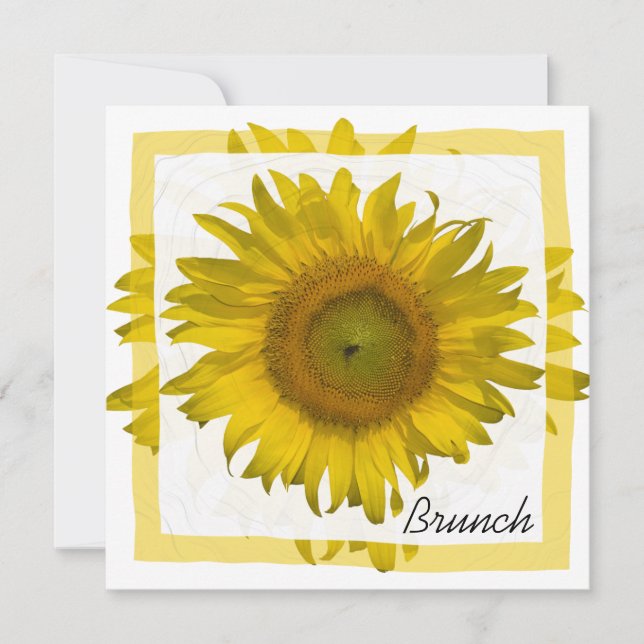 Yellow Sunflower Post Wedding Brunch Invitation (Front)
