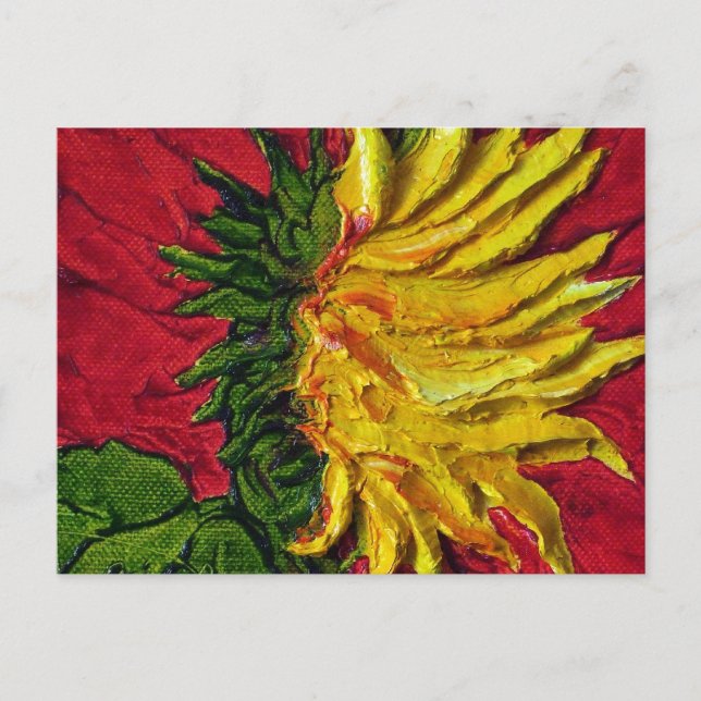 Yellow Sunflower Postcard (Front)