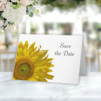 Yellow Sunflower Quinceanera Save the Date
