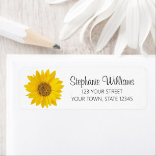 Yellow Sunflower Return Address
