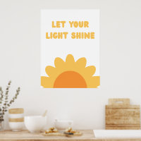 Yellow Sunflower Shine Quote  Wall Art
