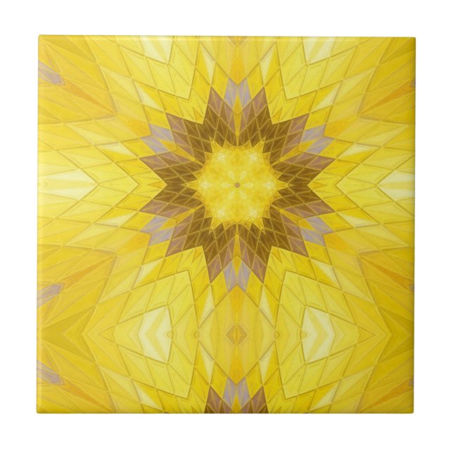 Yellow Sunflower Southwest Mosaic Tile (Front)
