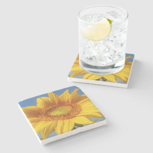 Yellow Sunflower Stone Coaster