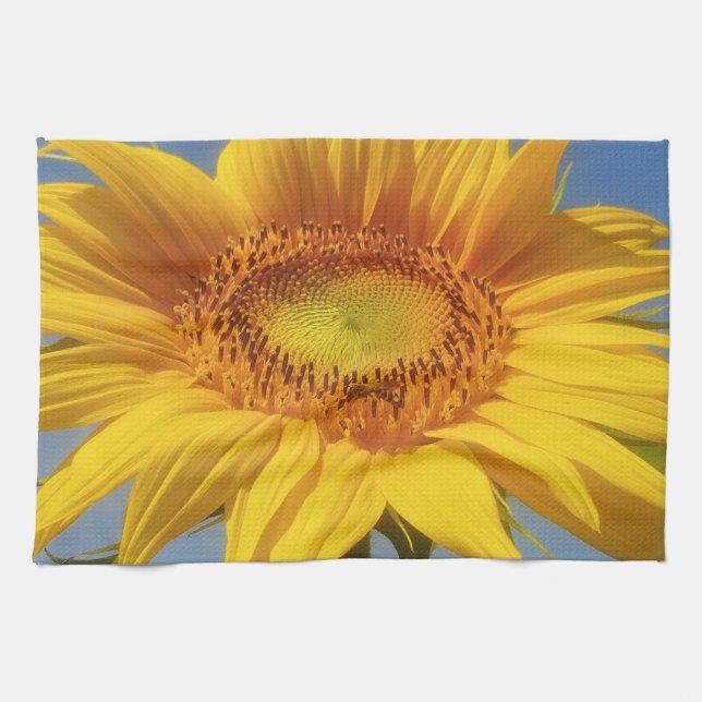Yellow Sunflower Tea Towel (Horizontal)