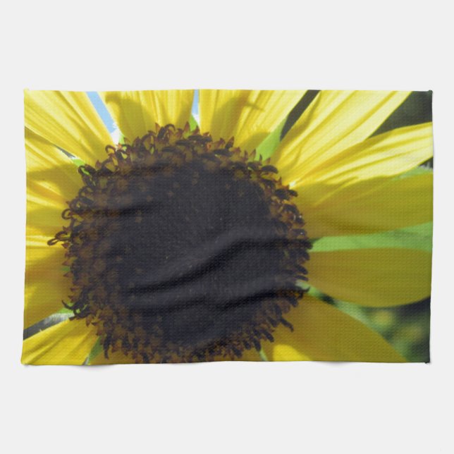 Yellow Sunflower Tea Towel (Horizontal)