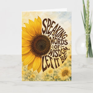 Yellow Sunflower Thinking of You Card