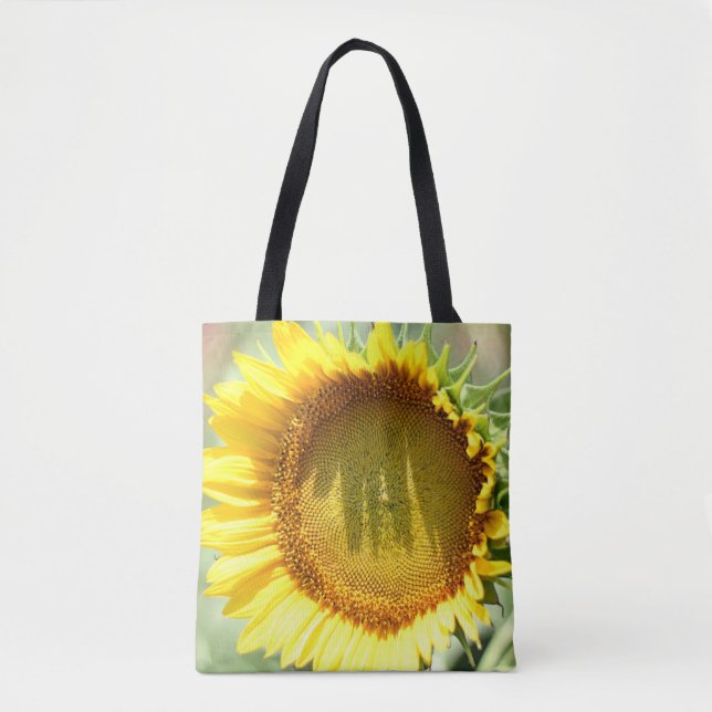 Yellow sunflower tote bag (Front)