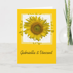 Yellow Sunflower Wedding Invitation