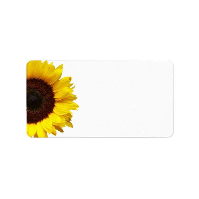 Yellow Sunflower Wedding or General Blank Address Label (Front)