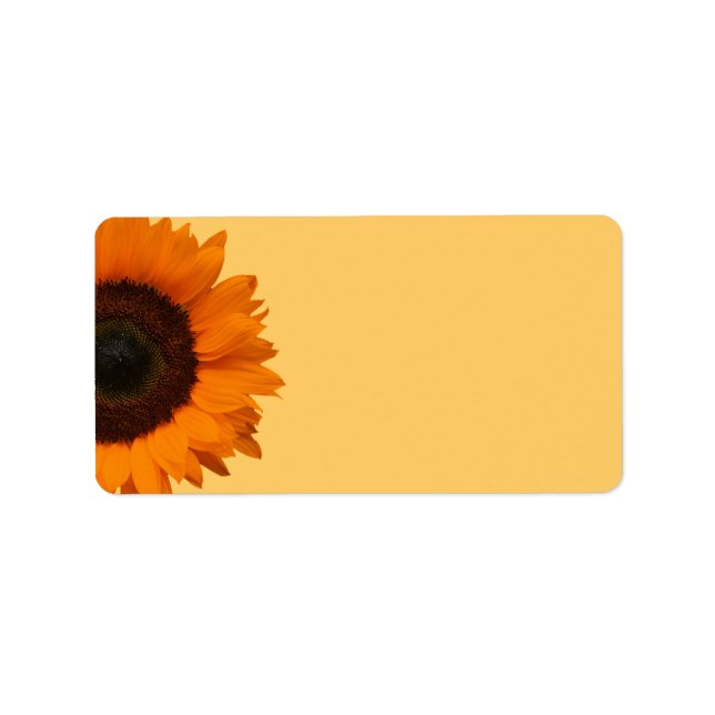 Yellow Sunflower Wedding or General Blank Address Label (Front)