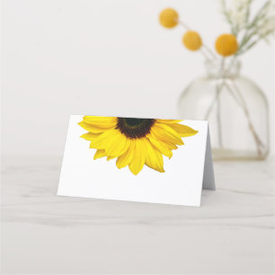 Yellow Sunflower Wedding Place Card