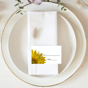 Yellow Sunflower Wedding Place Card