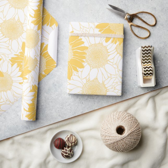 Yellow Sunflower Wrapping Paper (Crafts)