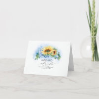 Yellow Sunflowers and Blue Hydrangea Wedding