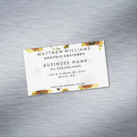 Yellow Sunflowers and Honey Bees Summer Pattern