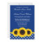 Yellow Sunflowers Blue and White Polka Dot Wedding