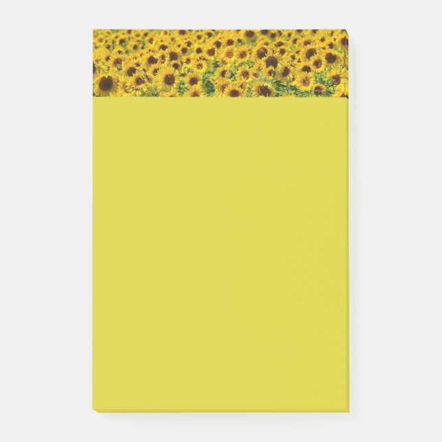Yellow Sunflowers Botanical Floral Print Post-it Notes (Front)