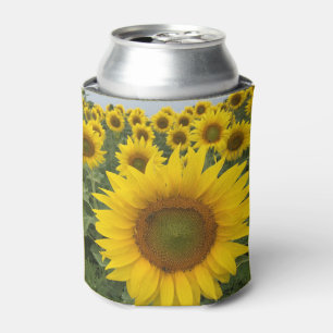 Yellow Sunflowers Can Cooler