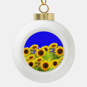Yellow Sunflowers Christmas Ornament