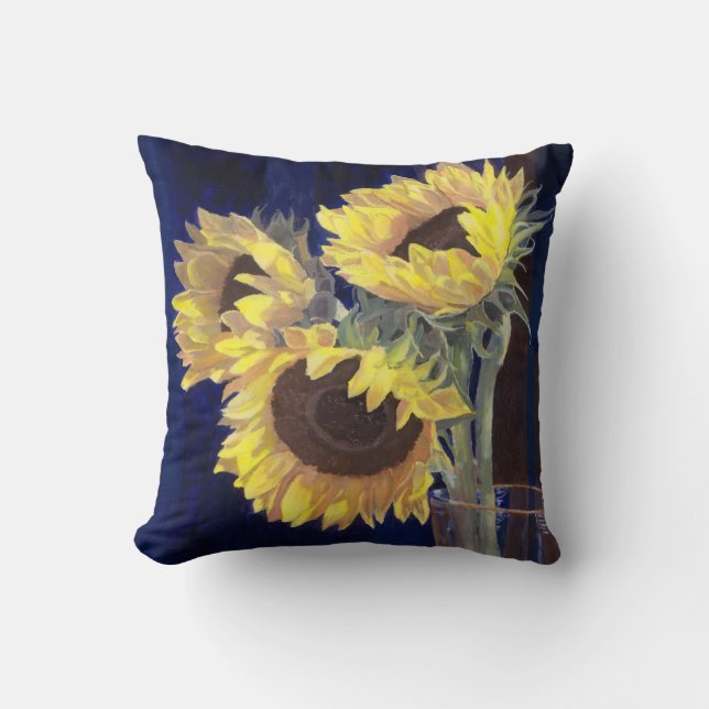 Yellow Sunflowers Cushion (Front)