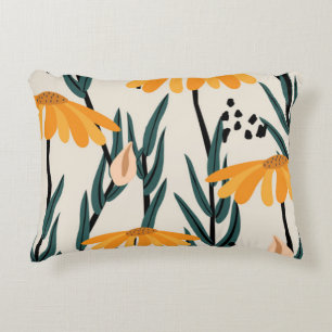 Yellow sunflowers decorative cushion