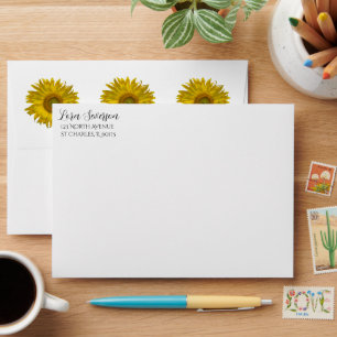 Yellow Sunflowers Envelope