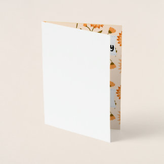 Yellow Sunflowers Happy Mother's Day Love You Mum  Foil Card