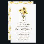 Yellow Sunflowers in Jar Bar Mitzvah Invitation<br><div class="desc">Invite family and friends to your event with this customisable bar mitzvah invitation. It features yellow sunflowers in a mason jar. Personalise by adding your details. This sunflower bar mitzvah invitation is perfect for any theme or season.</div>