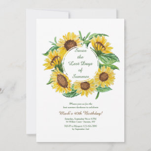 Yellow Sunflowers Invitation