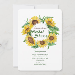 Yellow Sunflowers Invitation