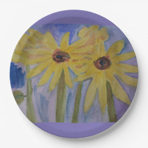 Yellow Sunflowers Paper Plates