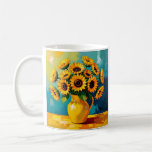 Yellow Sunflowers Personalised Coffee Mug