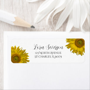 Yellow Sunflowers Return Address