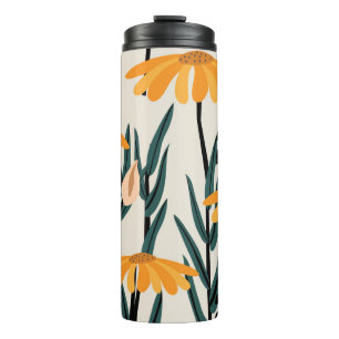 Yellow sunflowers thermal tumbler