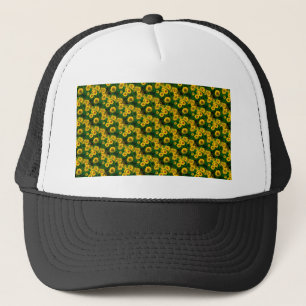 yellow sunflowers trucker hat