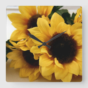 Yellow Sunflowers Wall Clock