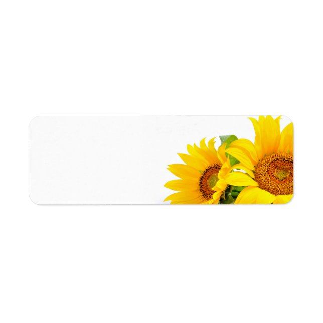 Yellow Sunflowers Wedding or General Blank Address (Front)